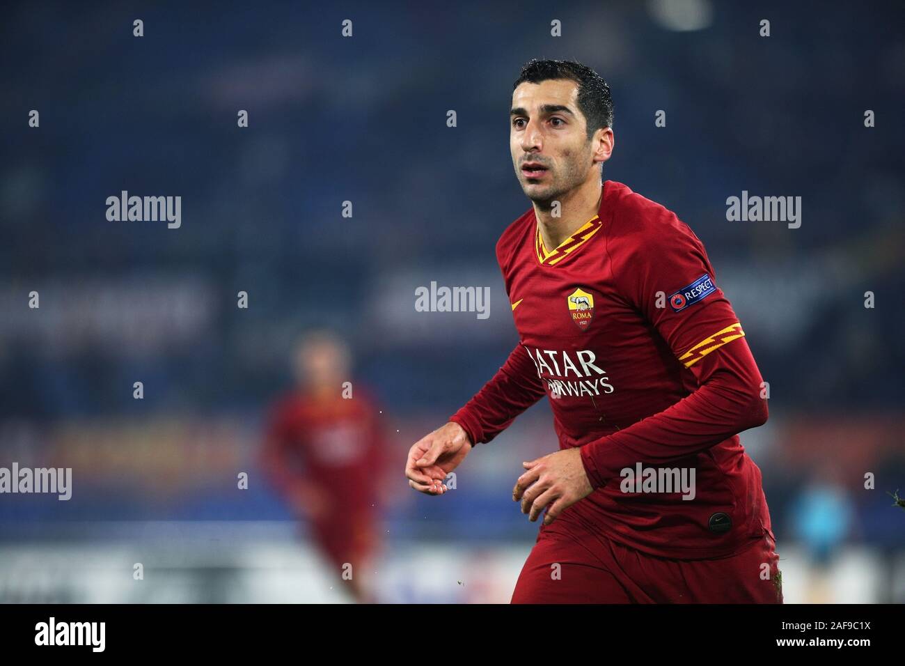 Henrikh Mkhitaryan di Roma in azione durante la UEFA Europa League, Gruppo J partita di calcio tra la Roma e di Wolfsberg AC sul dicembre 12, 2019 allo Stadio Olimpico di Roma, Italia - Foto Federico Proietti/ESPA-immagini Foto Stock