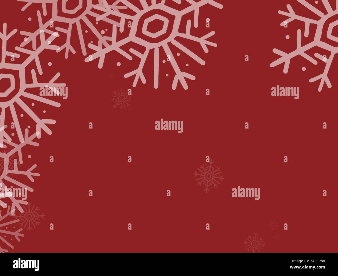 Disegno Della Carta Regalo Della Neve Di Inverno Foto Stock