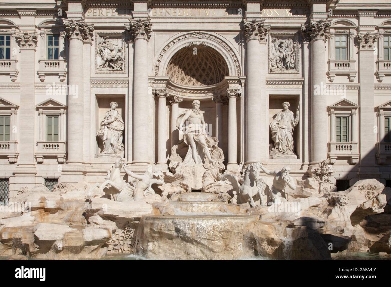La fontana di Trevi a Roma Foto Stock