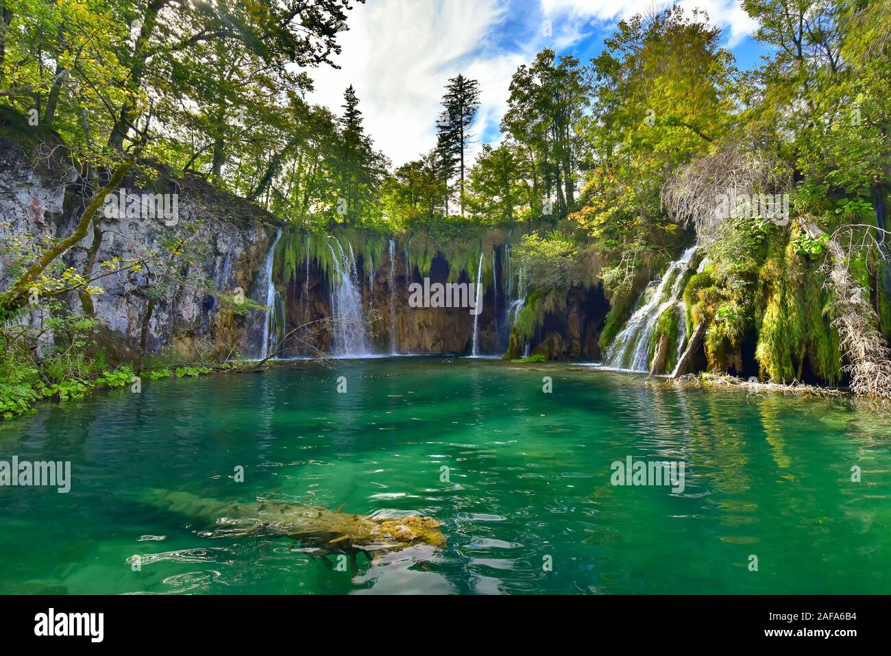 Galovački Buk a cascata lago Galovac nel Parco Nazionale dei Laghi di Plitvice (Plitvička jezera), Croazia Foto Stock