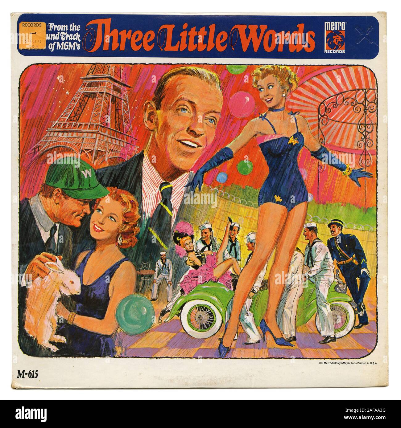Dalla pista sonora di MGM's tre parole poco - - annata record di vinile coprire Foto Stock