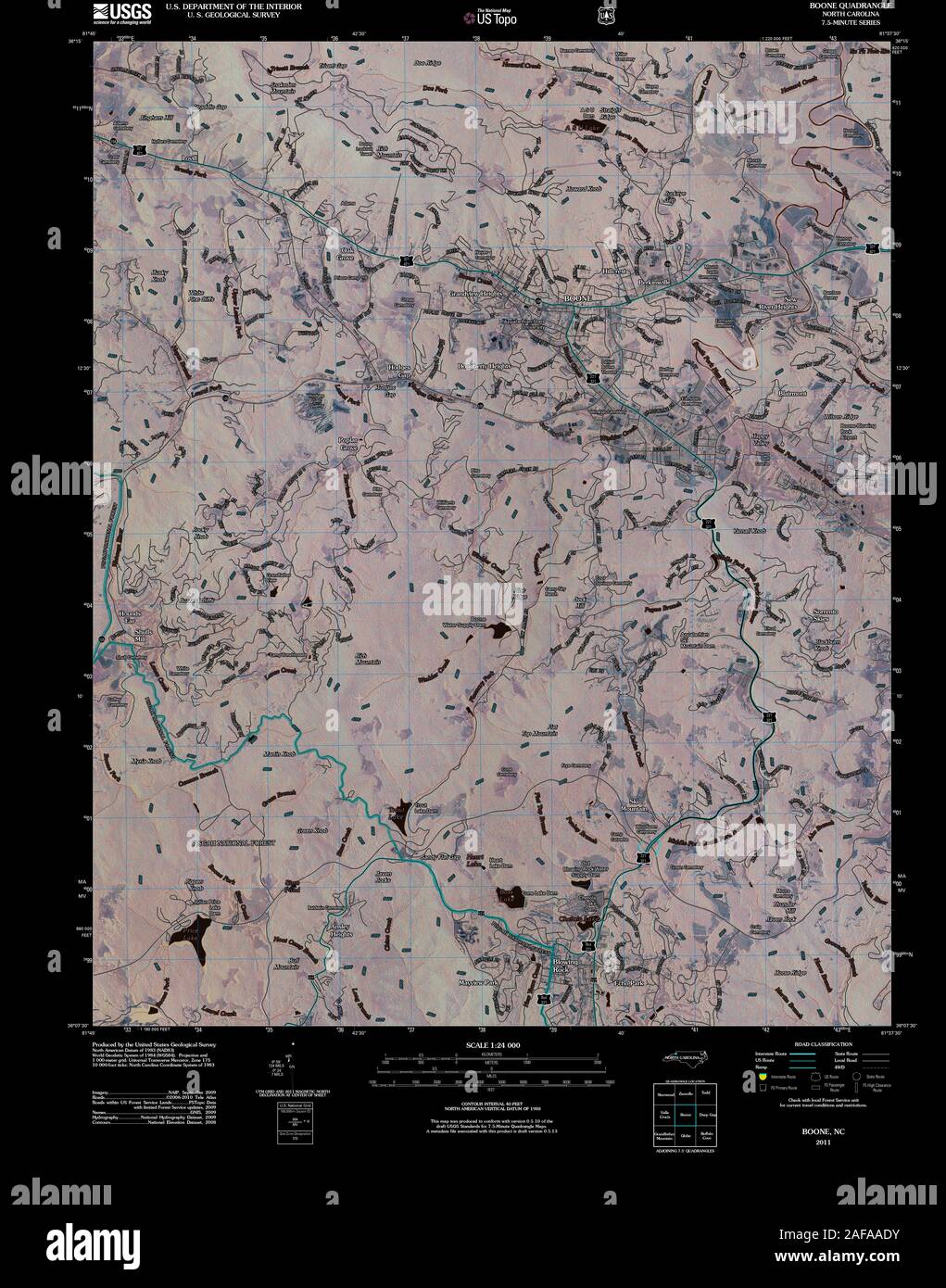 Mappa di boone nord carolina north Immagini e Fotos Stock Alamy