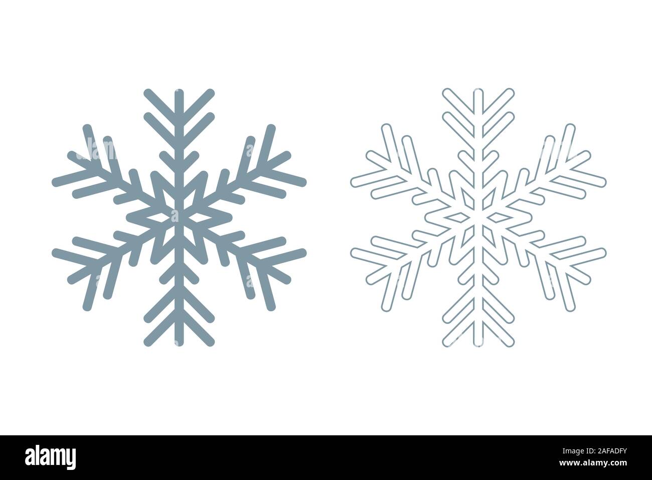 Il simbolo del fiocco di neve icon set isolato su sfondo bianco illustrazione vettoriale EPS10 Illustrazione Vettoriale