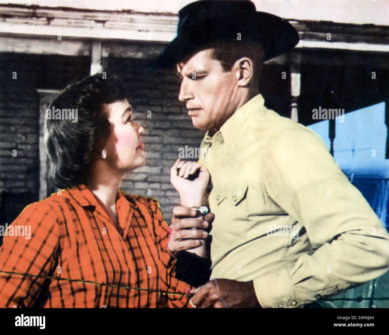 LUCY GALLANT 1955 Paramount Pictures film con Jane Wyman e Charlton Heston Foto Stock