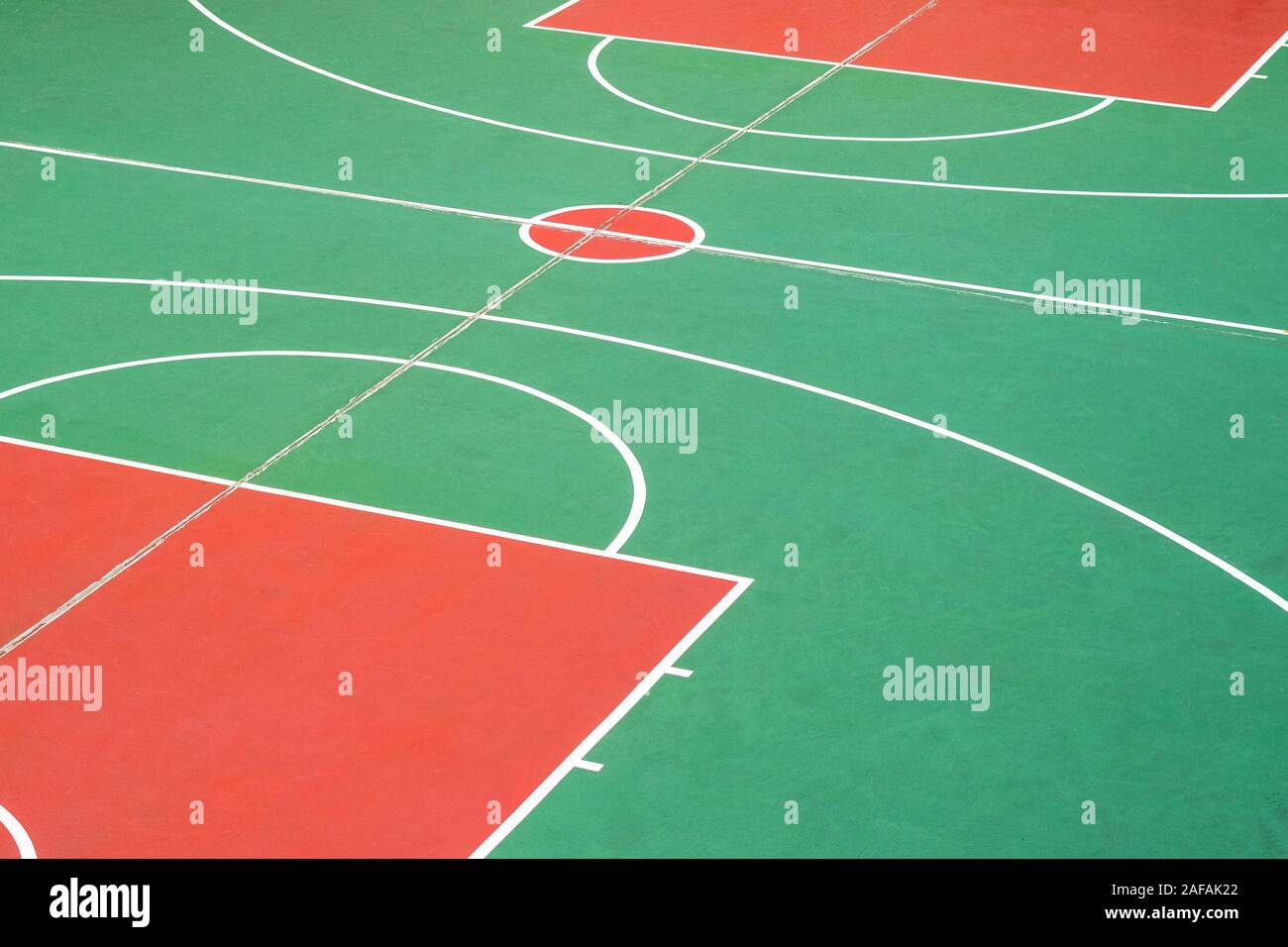 Campo da pallacanestro closeup, all'esterno del campo di pallacanestro Foto Stock