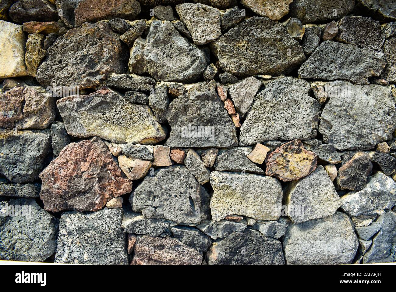 Muro di pietra texture, grandi rocce sfondo, abstract Foto Stock