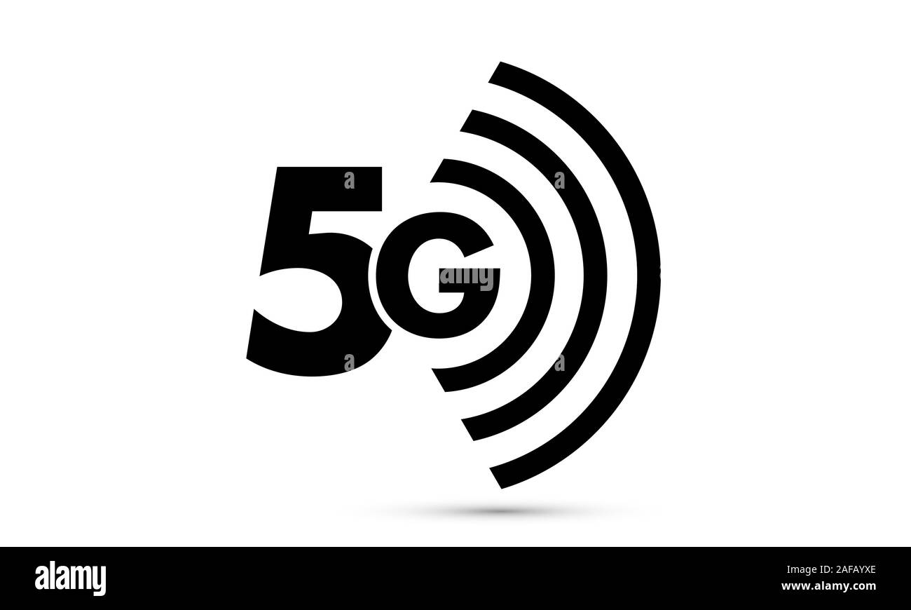 5G Icona eps vettoriali 10 trasparente per app o da un dispositivo mobile Illustrazione Vettoriale
