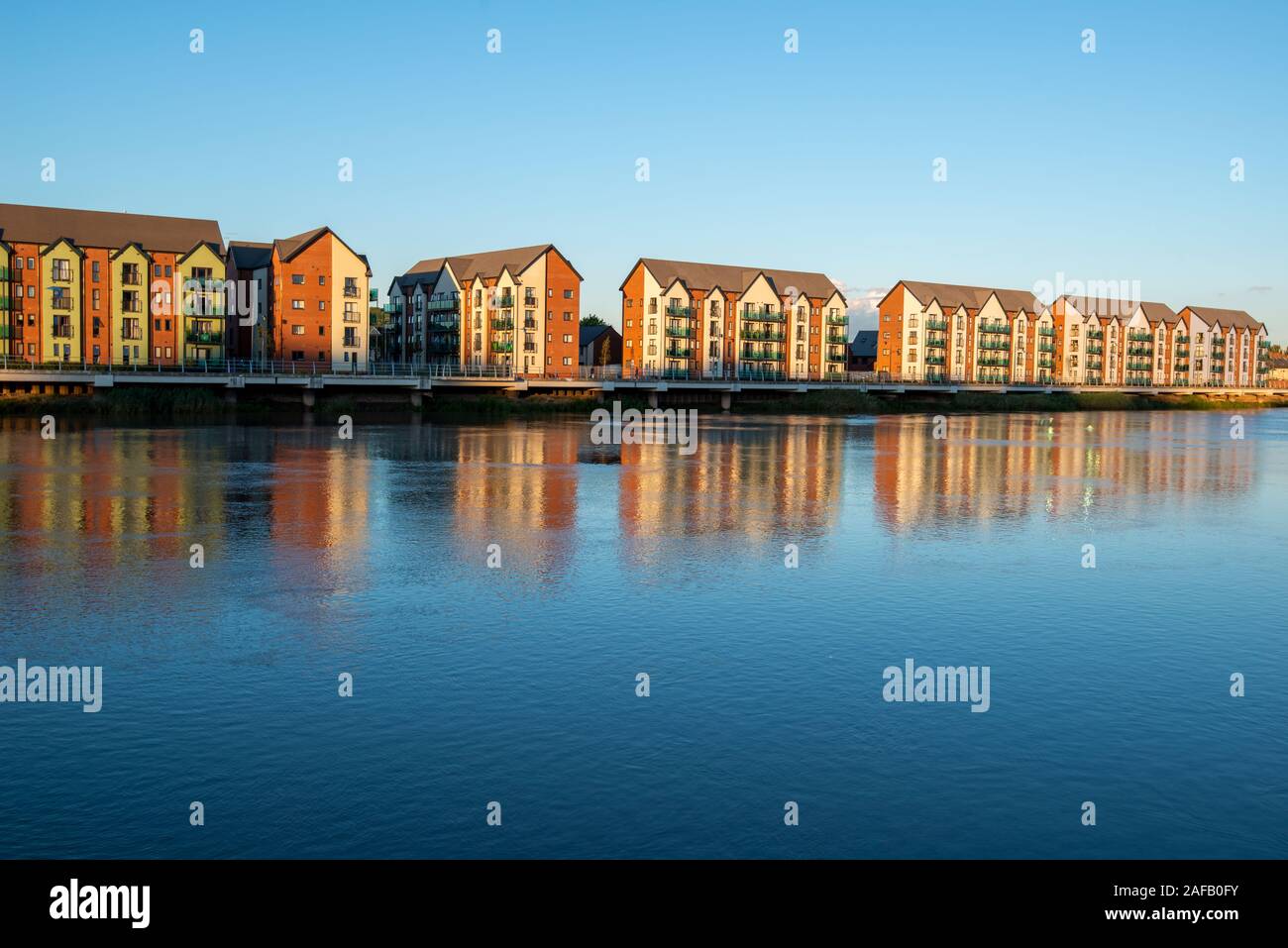 Newport ist eine Hafenstadt in Galles am Fluss Usk, liegt in der Grafschaft Gwent Foto Stock
