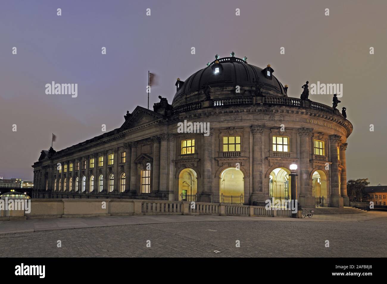 Bode Museum , Berlino, Museumsinsel, UNESCO Weltkulturerbe, Berlino, Deutschland, Europa, Nachtaufnahme Foto Stock