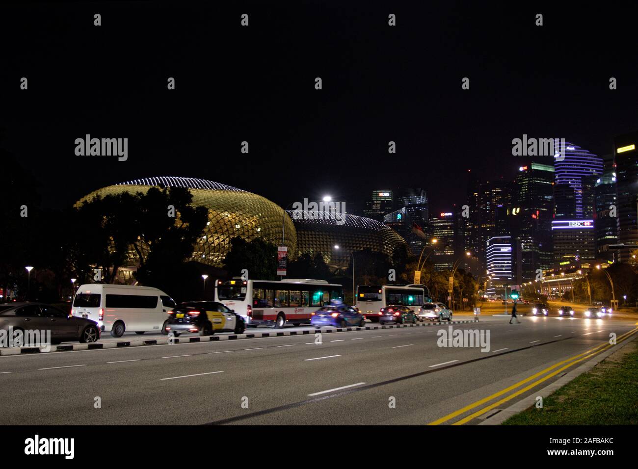 Teatro Nazionale cupola dorata in Singapore, in Asia Foto Stock