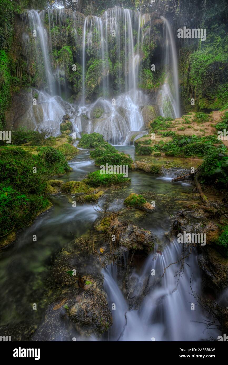 El Nicho cascate, Cienfuegos, Cuba, America del Nord Foto Stock