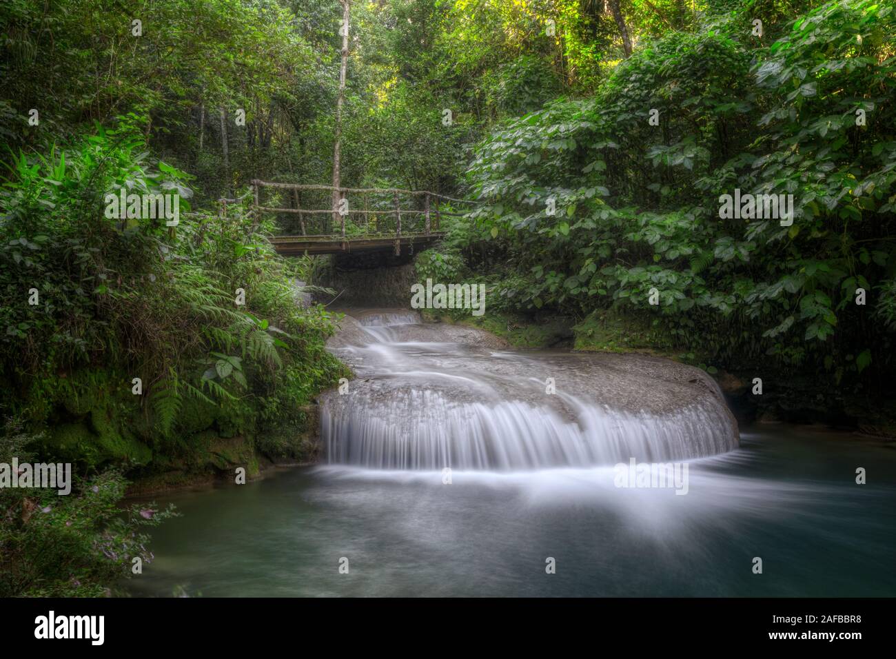 El Nicho cascate, Cienfuegos, Cuba, America del Nord Foto Stock