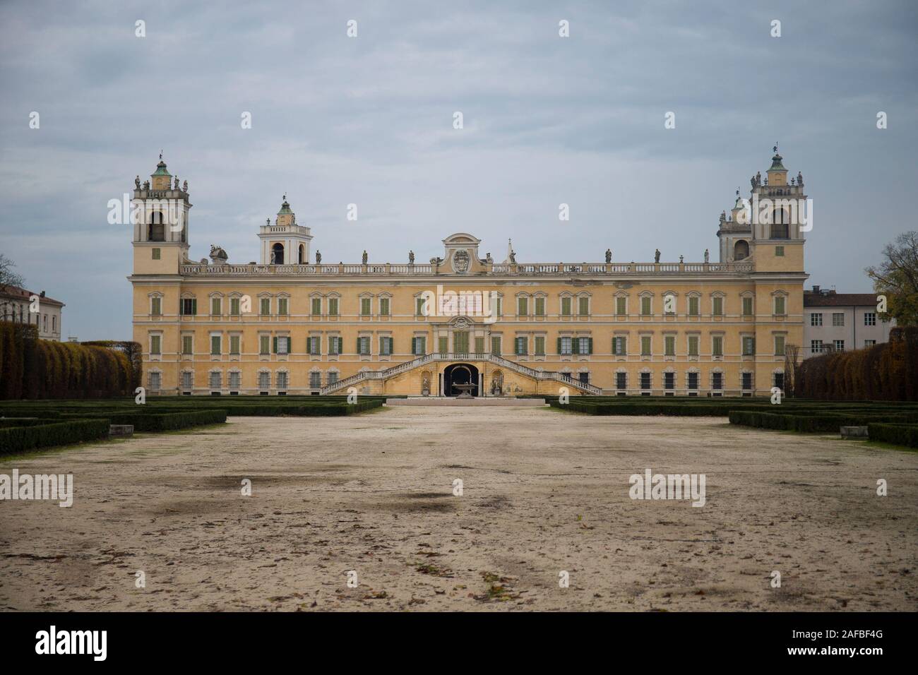 Il palazzo ducale di Colorno, vista dal parco, Emilia Romagna, Italia. Foto Stock