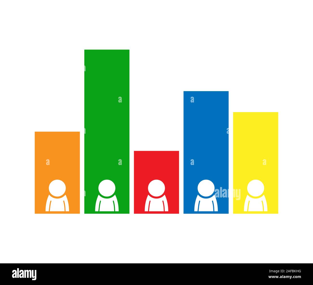 Valutazione dei candidati, sondaggio o votazione icona. In stile appartamento. Illustrazione Vettoriale