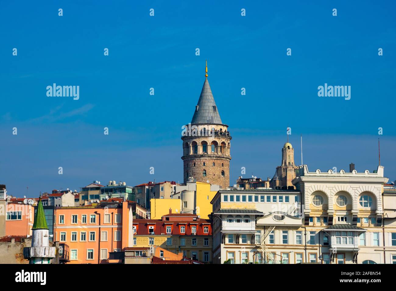 Istanbul, Turchia. Novembre 21, 2019. Istanbul City View. Karakoy trimestre, Beyoglu district. Torre di Galata (Galata Kulesi) Foto Stock
