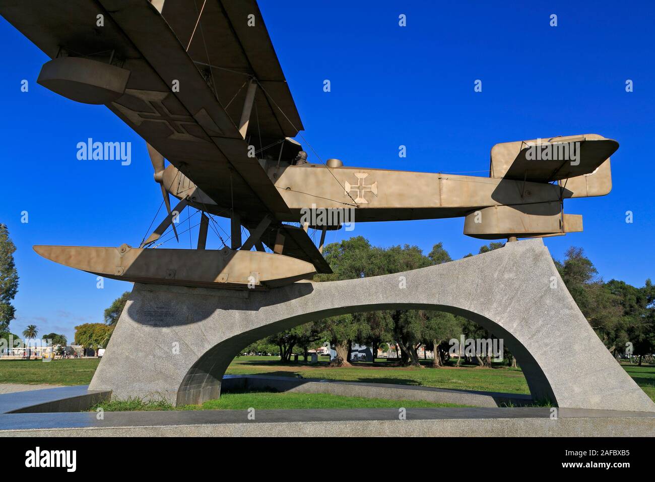 Aviazione Navale monumento, quartiere Belem, Lisbona, Portogallo Foto Stock
