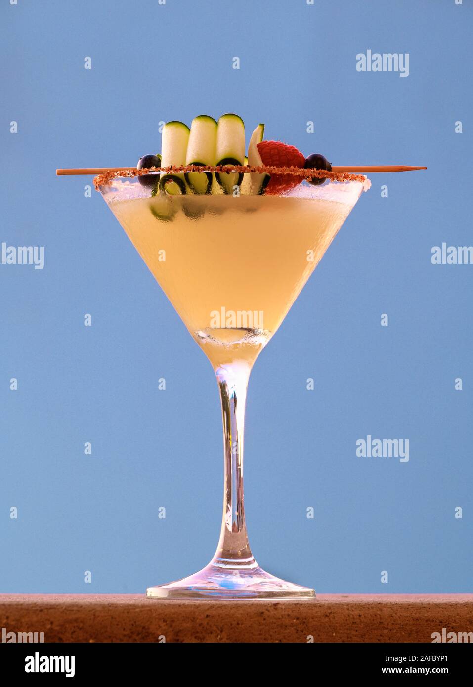 Il ristorante Iguana firma del cocktail: Iguana Martini; a Casa Kimberly, Puerto Vallarta, Jalisco, Messico. Foto Stock