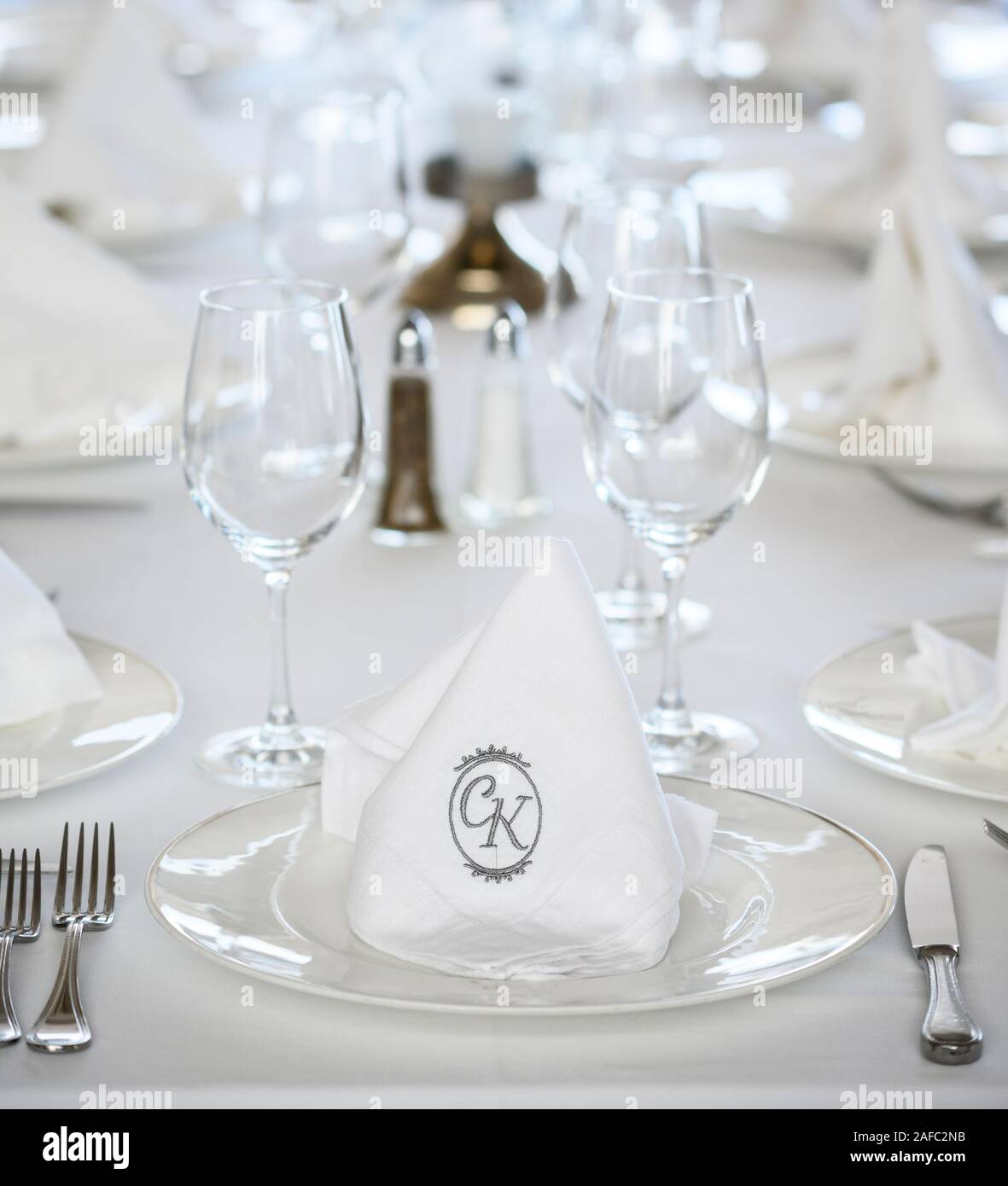 Ristorante Iguana impostazione tabella a Casa Kimberly, Puerto Vallarta, Jalisco, Messico. Foto Stock