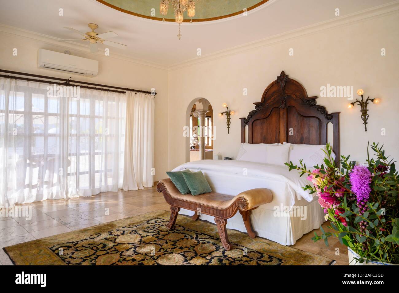 Elizabeth Taylor Suite camera ospiti a casa di Kimberly, Puerto Vallarta, Jalisco, Messico. Foto Stock