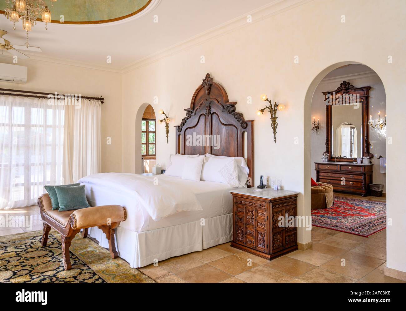 Elizabeth Taylor Suite camera ospiti a casa di Kimberly, Puerto Vallarta, Jalisco, Messico. Foto Stock