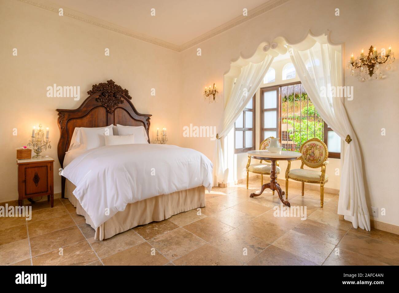 Flora Suite camera ospiti a casa di Kimberly, Puerto Vallarta, Jalisco, Messico. Foto Stock