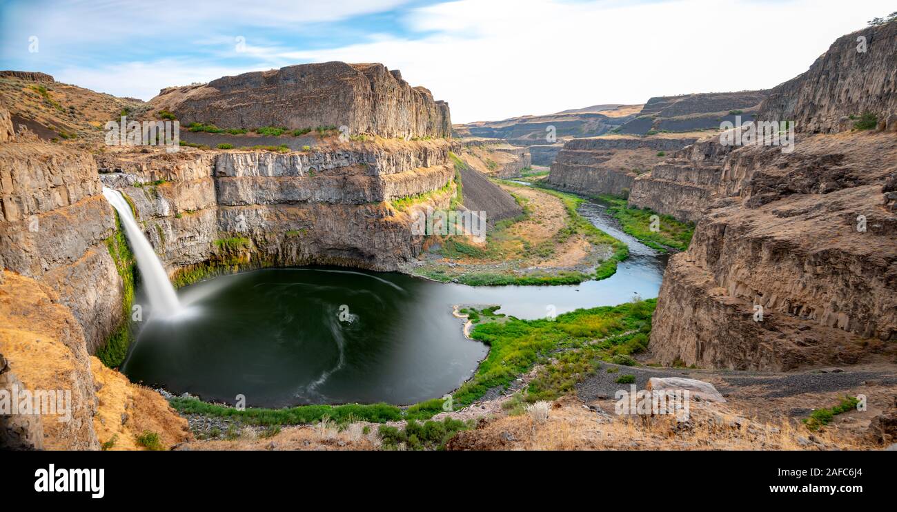 Prospettiva unica della Palouse Falls Foto Stock