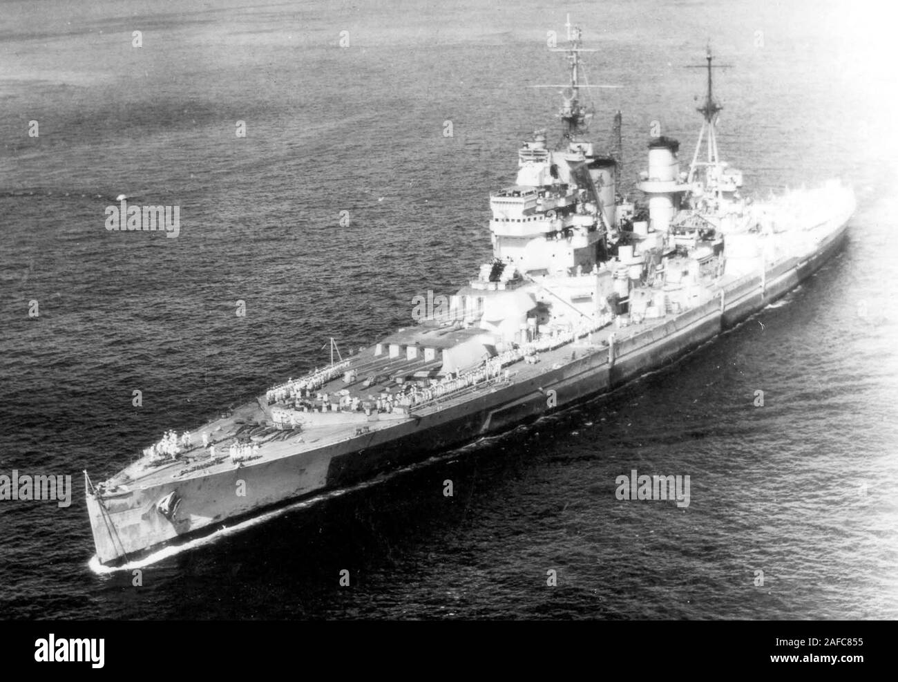 Il King George V-class corazzata Foto Stock