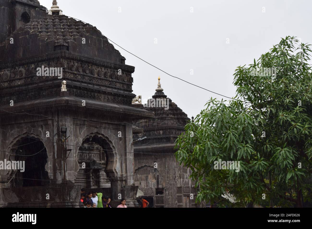 Tempio Storico di India uno dei dodici Jyotirlingas, dove la genealogia indù dei registri a Trimbakeshwar, Maharashtra Foto Stock