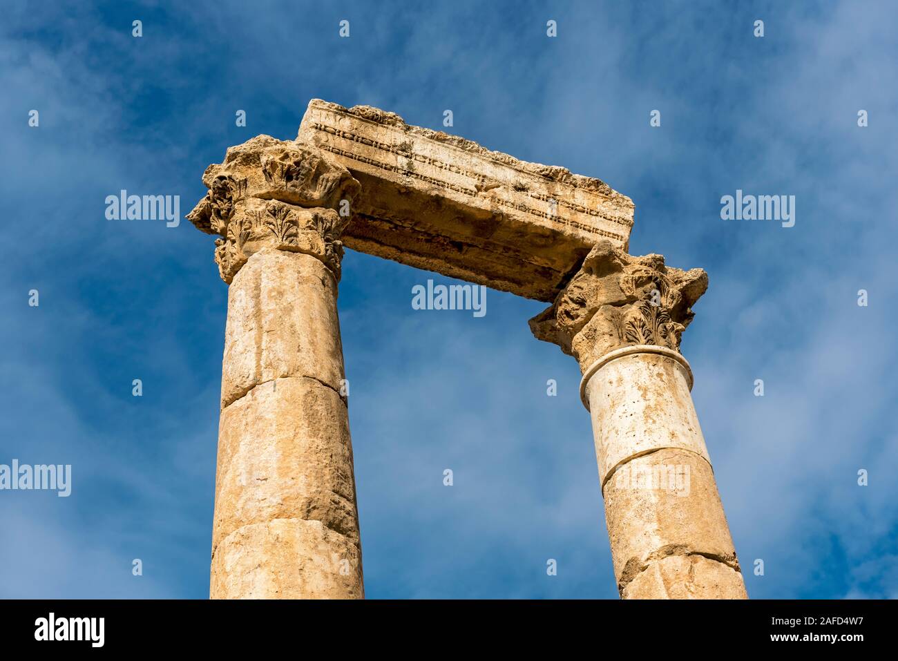 Tempio di Ercole, cittadella di Amman, Giordania Foto Stock