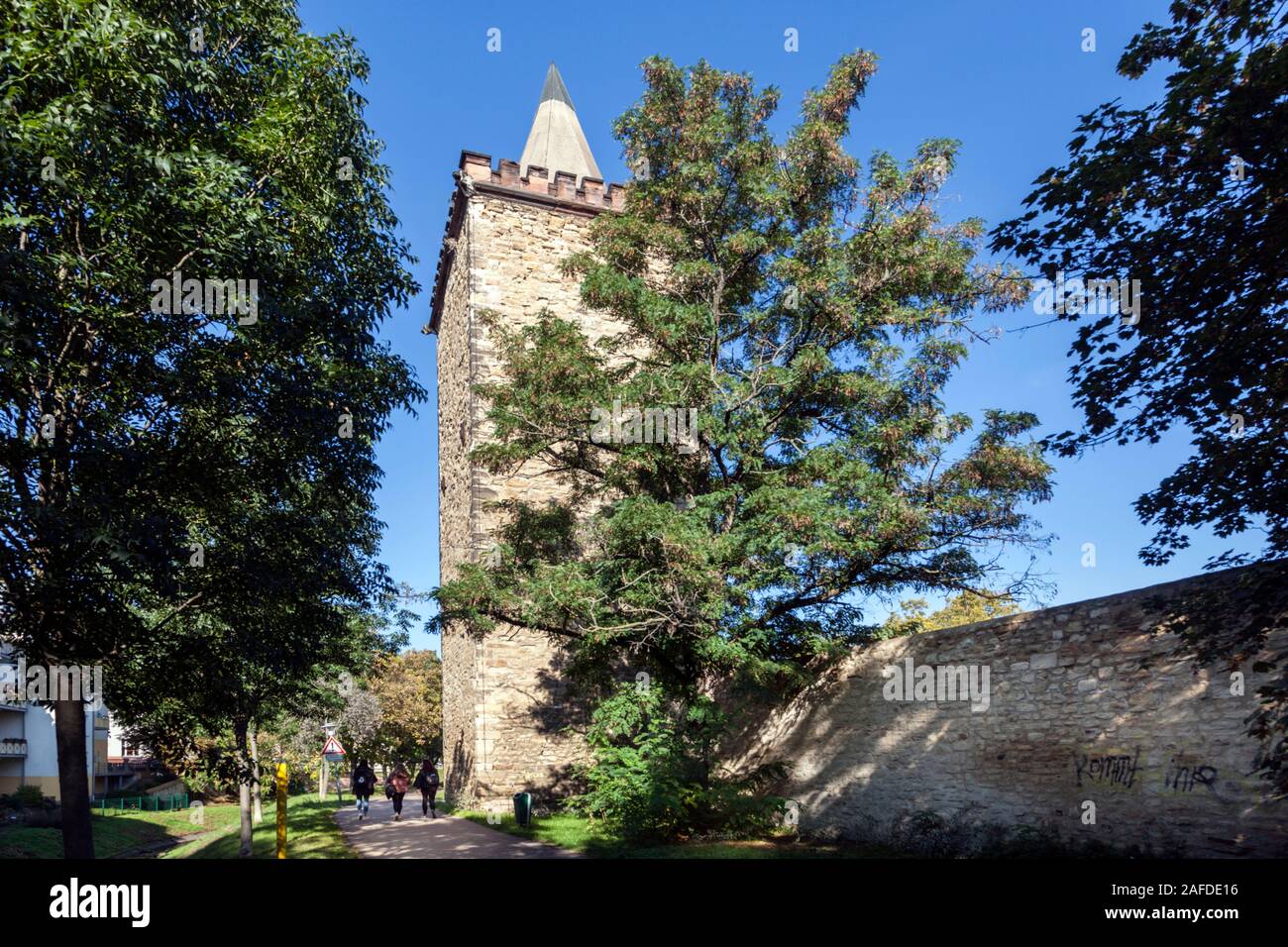 Il Eulenturm è una conservata torre della città di Merseburg fortificazioni Foto Stock