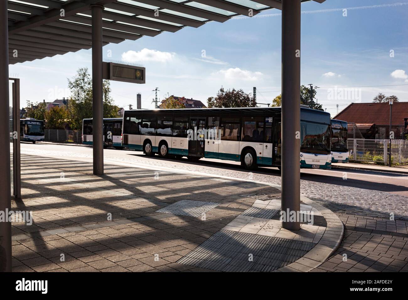 Merseburg stazione degli autobus Foto Stock