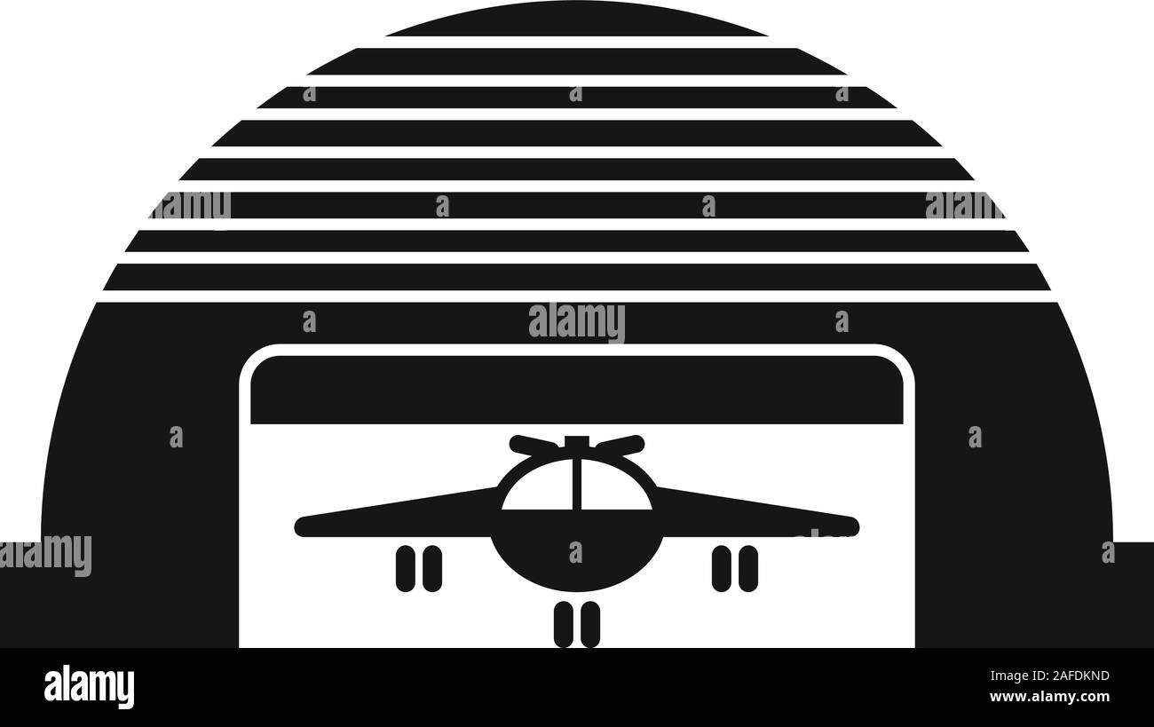 Hangar icona parcheggio. Semplice illustrazione di hangar parcheggio icona vettoriali per il web design isolato su sfondo bianco Illustrazione Vettoriale