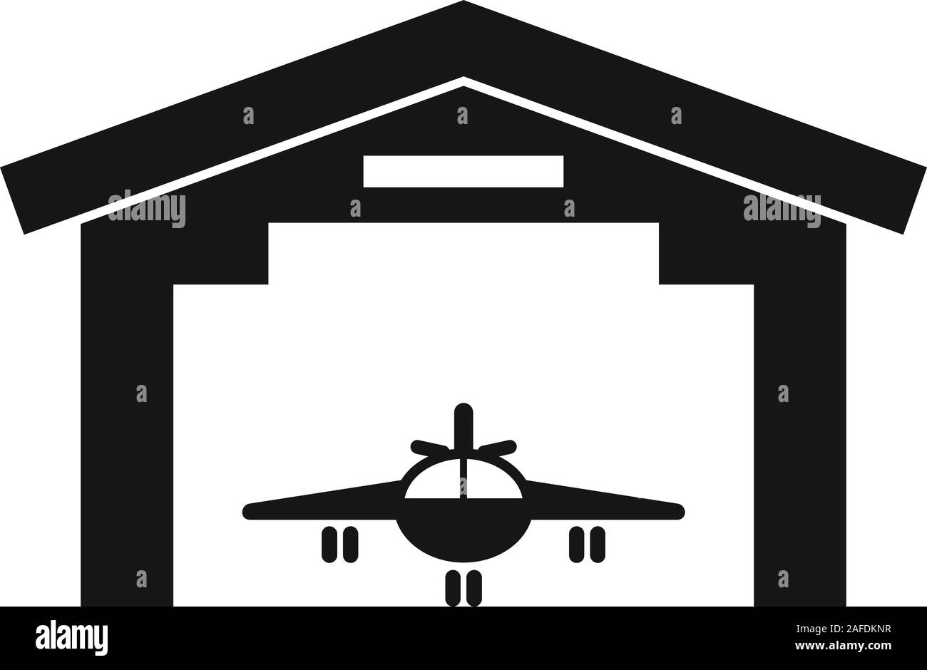 Industria hangar militare icona. Semplice illustrazione dell'industria hangar militare icona vettore per il web design isolato su sfondo bianco Illustrazione Vettoriale