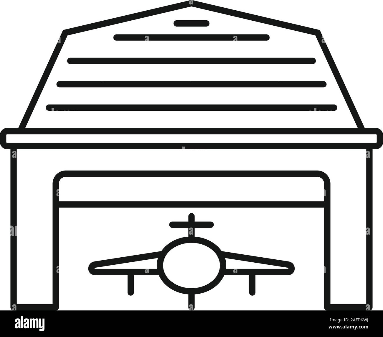 Industria hangar militare icona. Industria profilo hangar militare icona vettoriali per il web design isolato su sfondo bianco Illustrazione Vettoriale