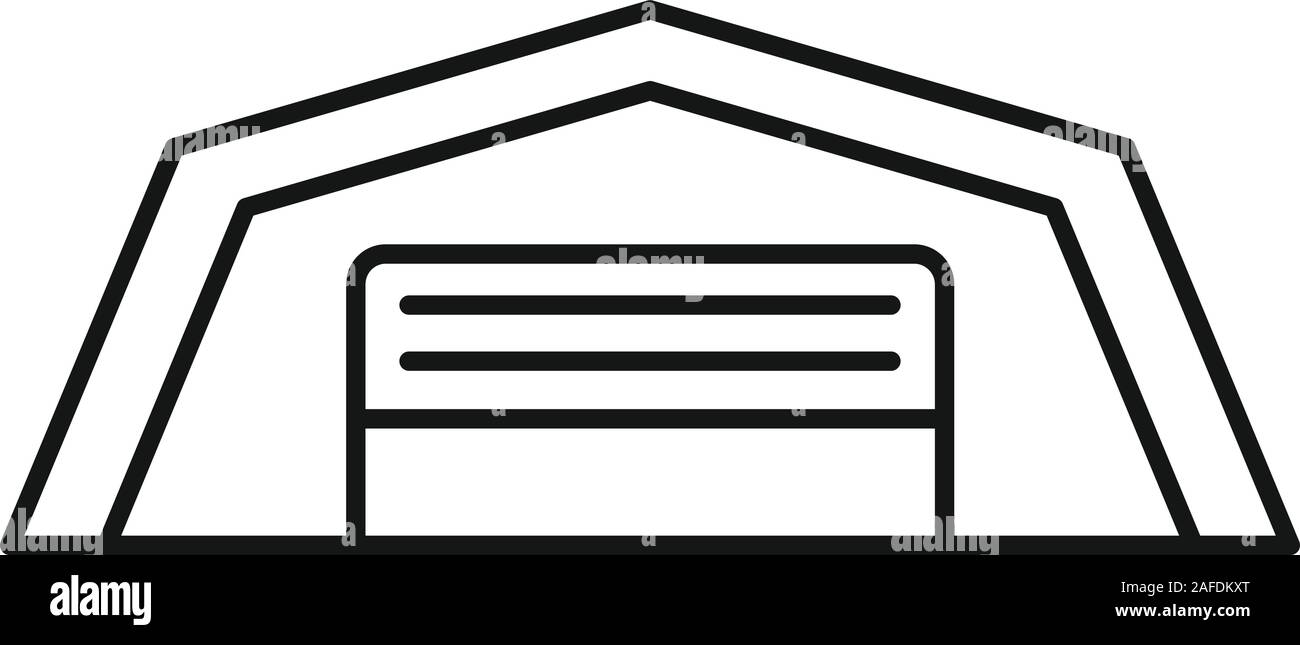 Hangar vuoti icona. Outline hangar vuoti icona vettoriali per il web design isolato su sfondo bianco Illustrazione Vettoriale