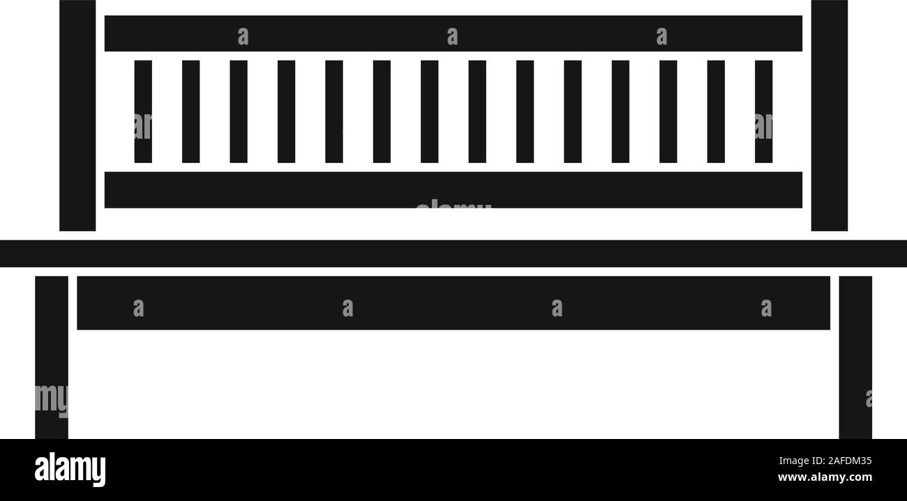 Panchina da giardino icona. Illustrazione semplice della panchina da giardino icona vettoriali per il web design isolato su sfondo bianco Illustrazione Vettoriale