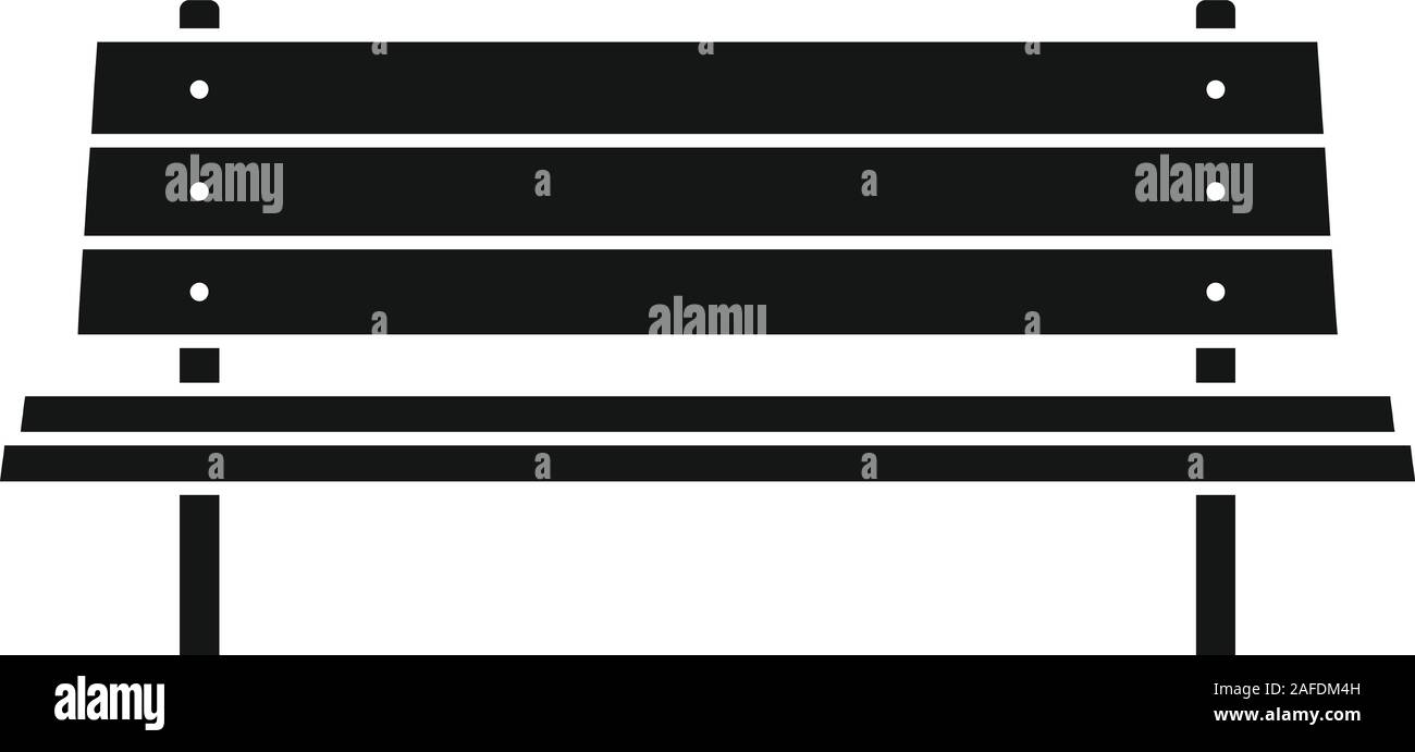 Panca esterna e la relativa icona. Semplice illustrazione del banco esterna icona vettore per il web design isolato su sfondo bianco Illustrazione Vettoriale