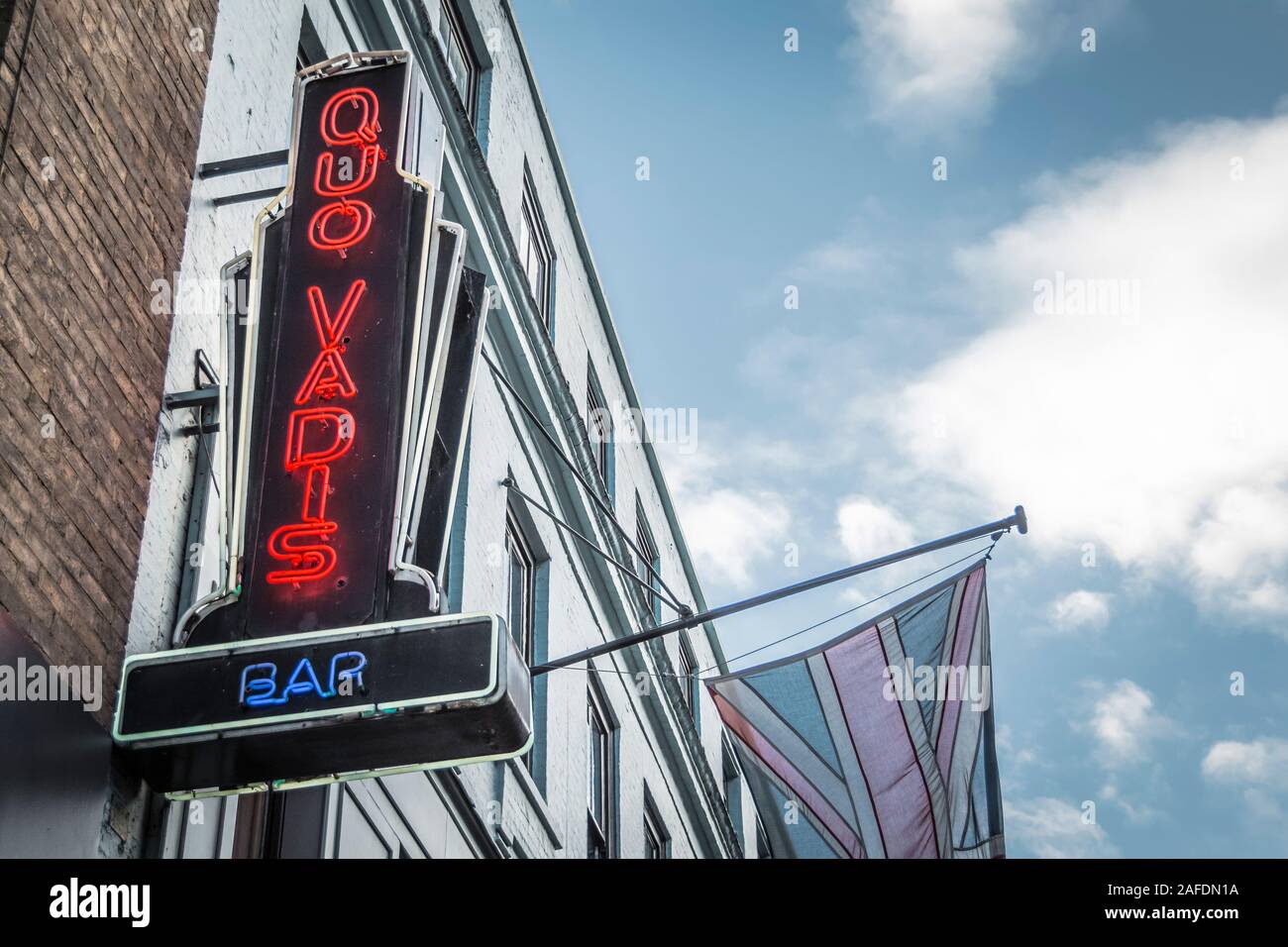Quo Vadis ristorante, Dean Street, Soho, London, W1D, Regno Unito Foto Stock
