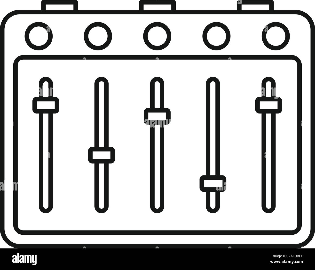Equalizzatore icona altoparlante. Equalizzatore Outline altoparlante Icona vettoriali per il web design isolato su sfondo bianco Illustrazione Vettoriale