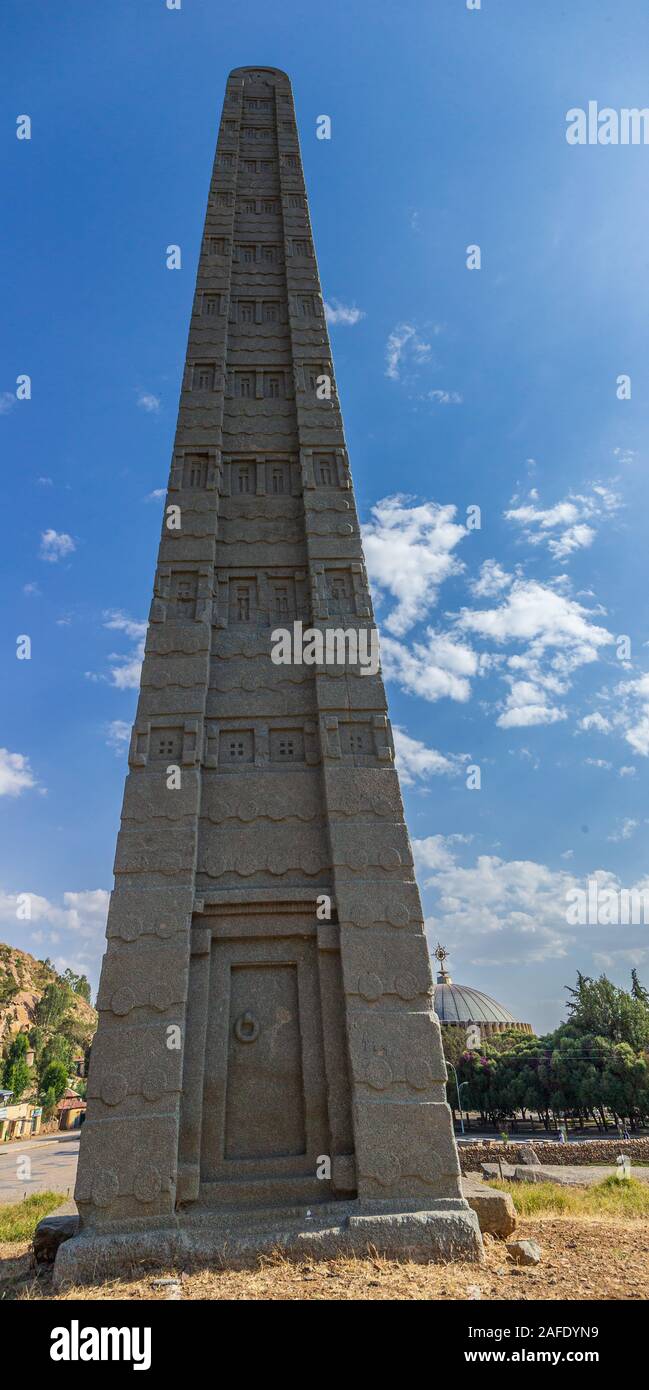 Nord del parco di Stele di Axum, Etiopia Foto Stock