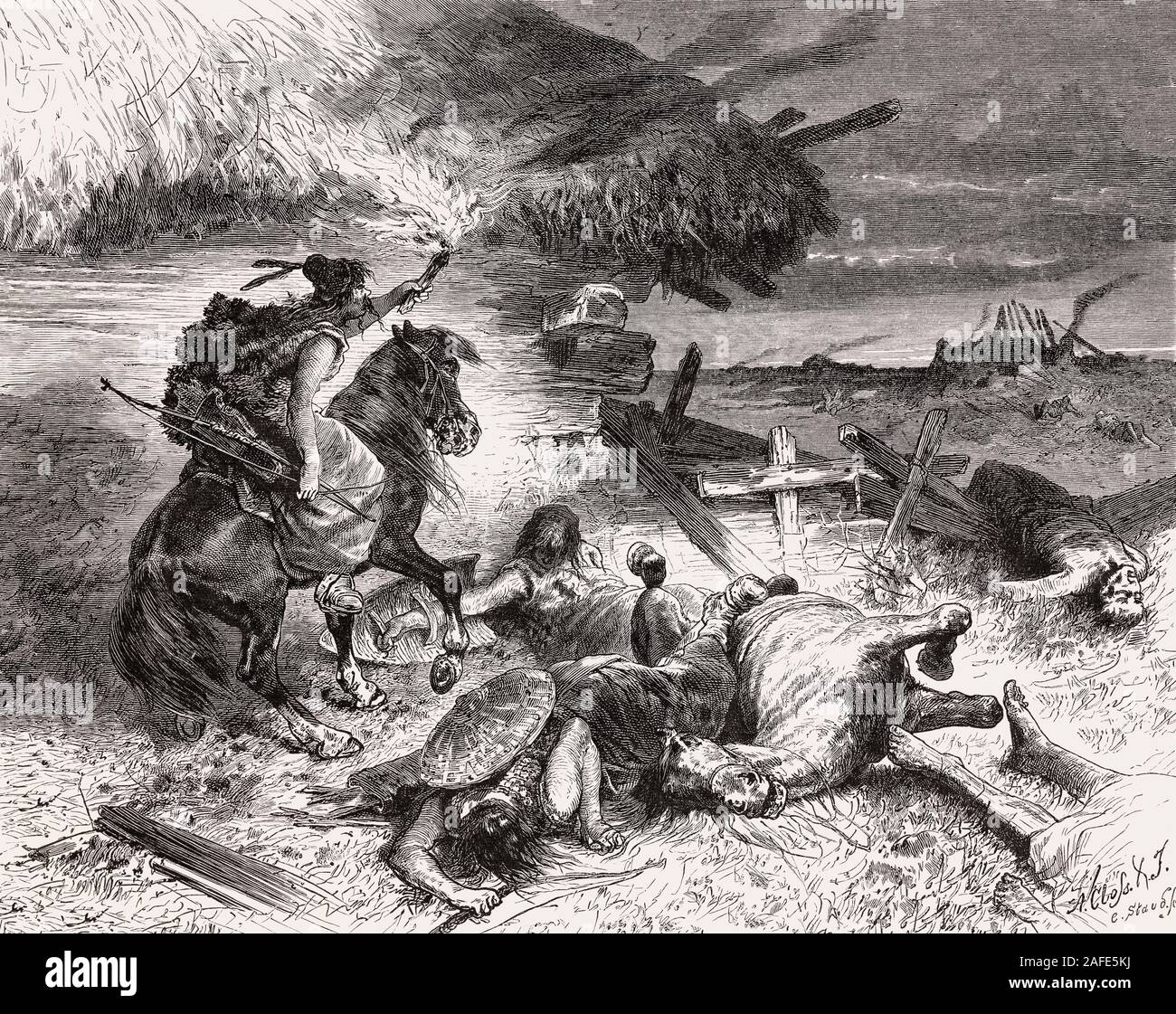 Invasioni ungare dell Europa, periodo di migrazione, nono secolo Foto Stock