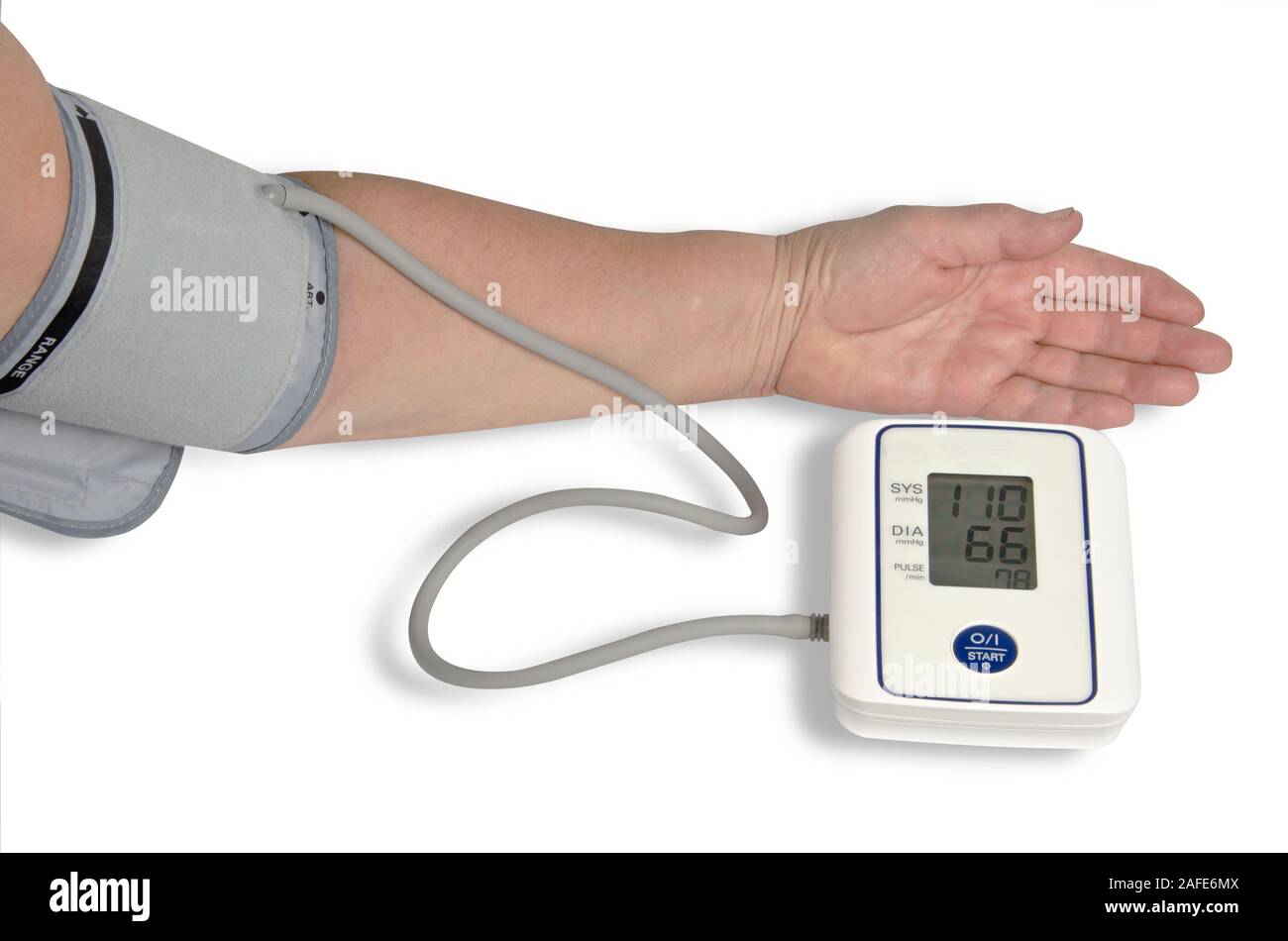 Sangue digitale misuratore di pressione Foto Stock