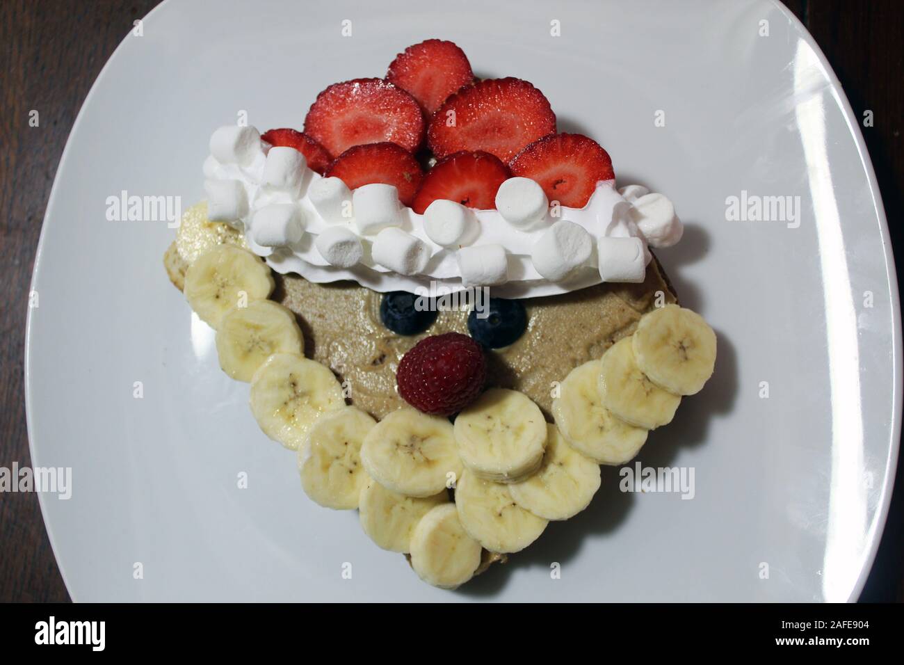 Santa Toast spuntini di Natale Foto Stock