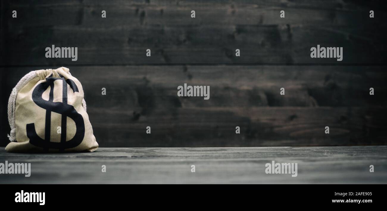 Dollar denaro sacchetto, concetto di denaro stock photo Foto Stock