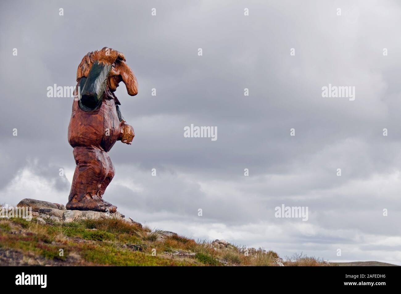 Troll norvegese dal nord Hardangervidda, Buskerud county. Foto Stock