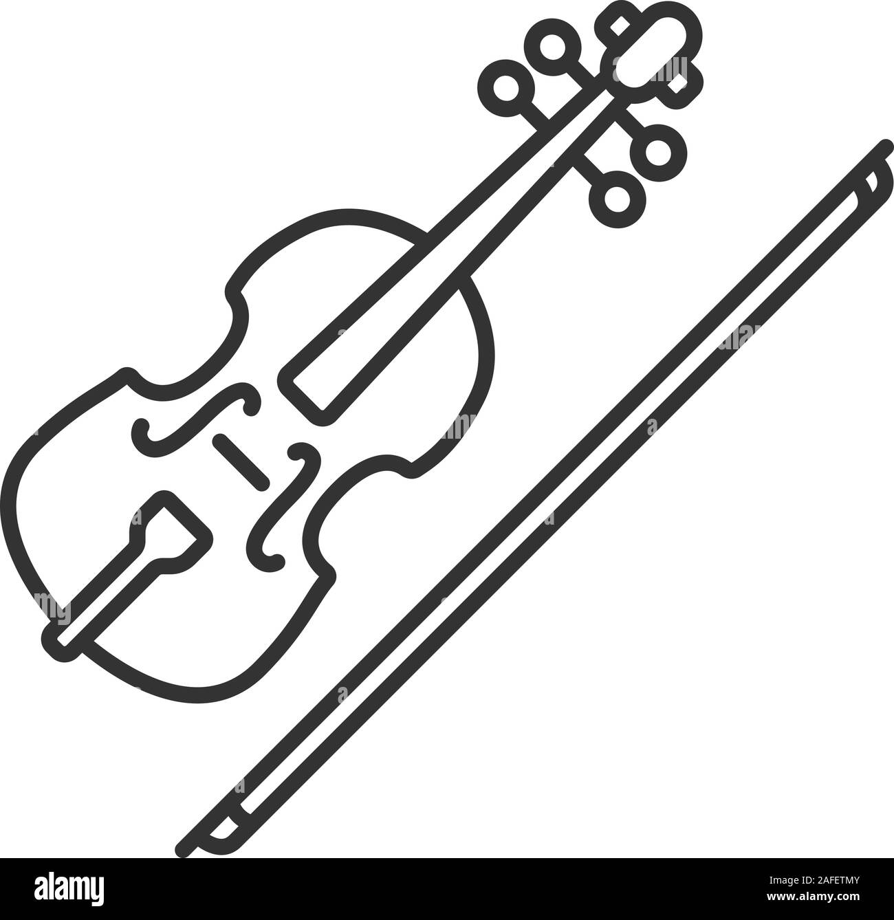 Violin illustration Foto e Immagini Stock in Bianco e Nero - Alamy