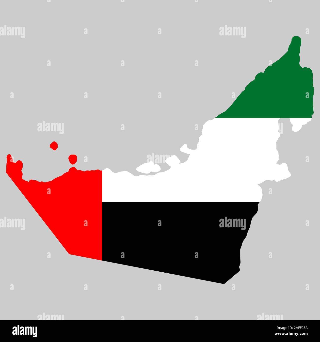 Emirati Arabi Uniti Mappa degli Emirati Arabi Uniti Flag Vector illustrazione EPS 10 Illustrazione Vettoriale