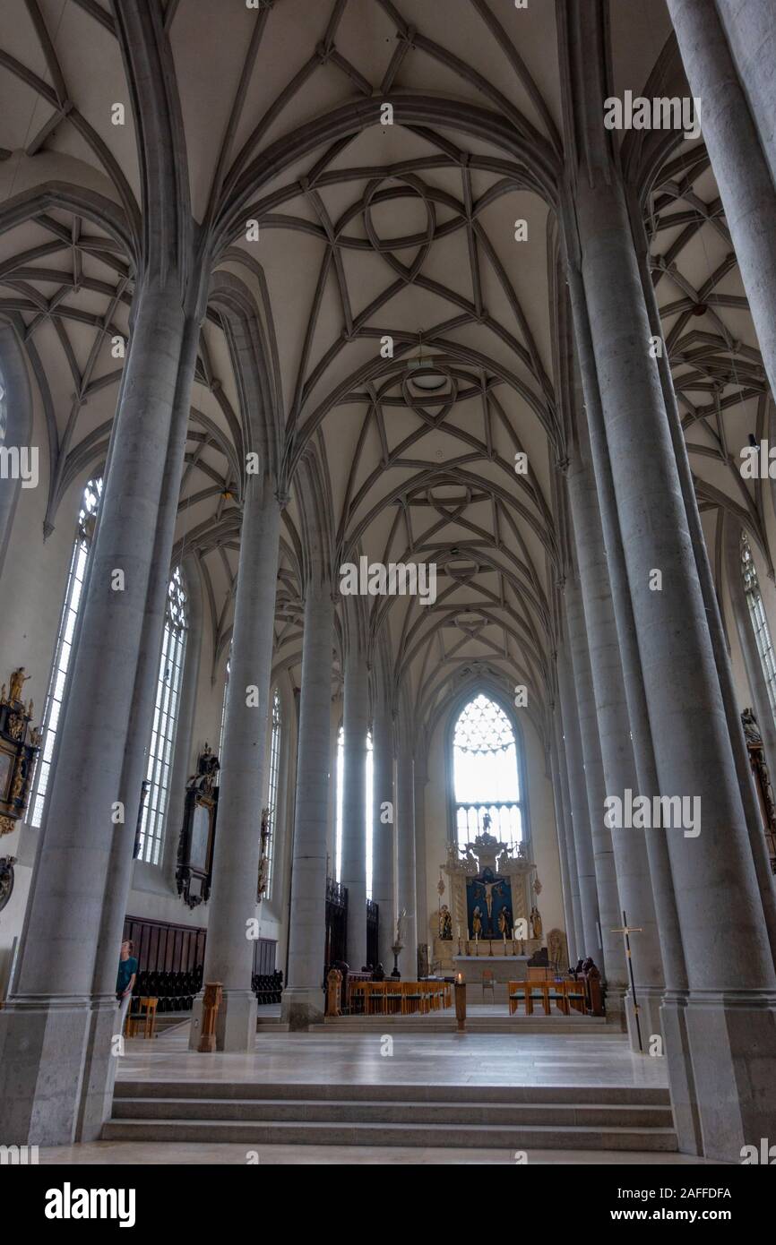 Georg (St.-Georgs-Kirche) Nördlingen, Distretto Di Donau-Ries, Svevia, Baviera, Germania. Foto Stock