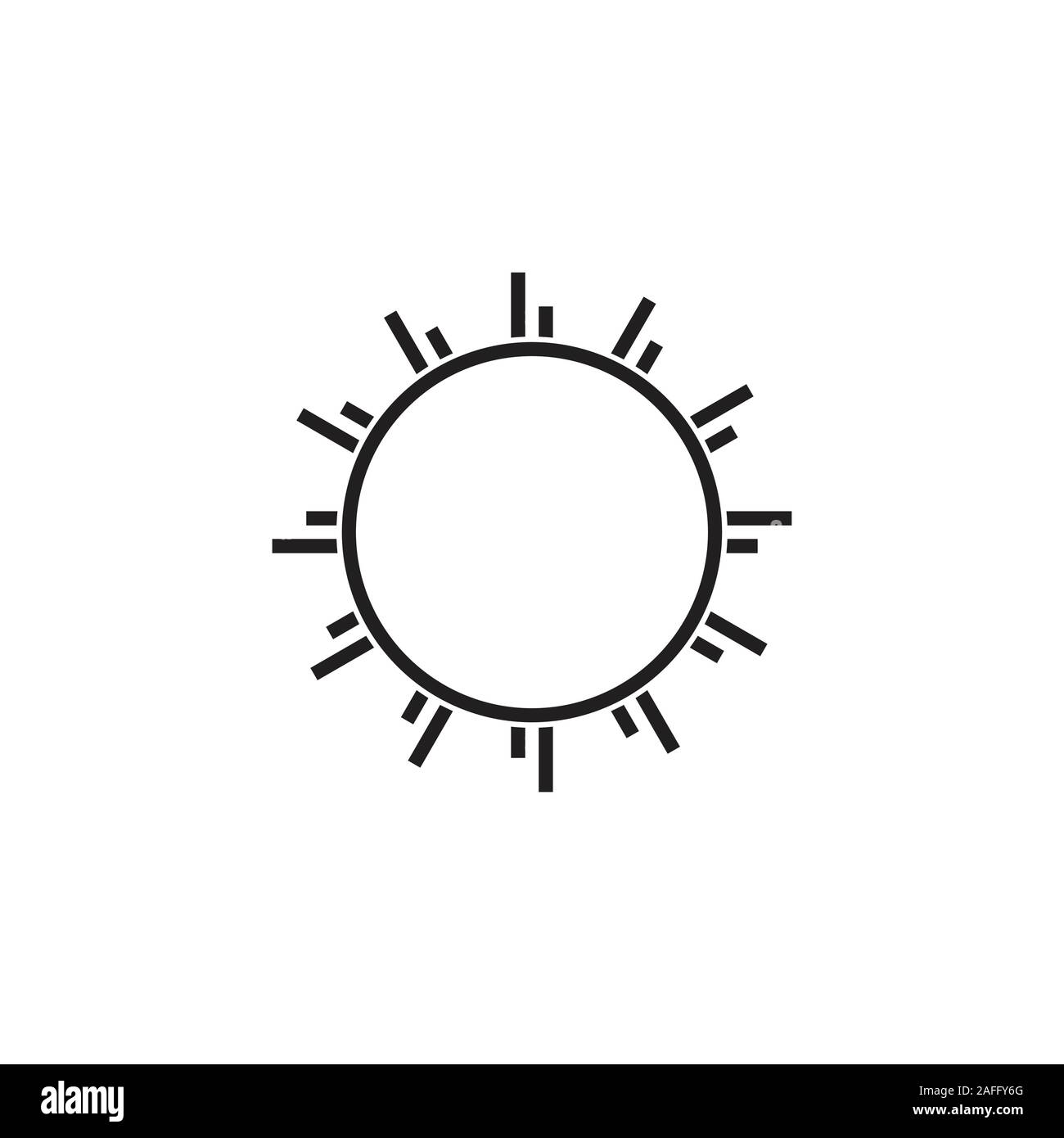 Sunray semplice simbolo di turbolenza vettore logo Illustrazione Vettoriale