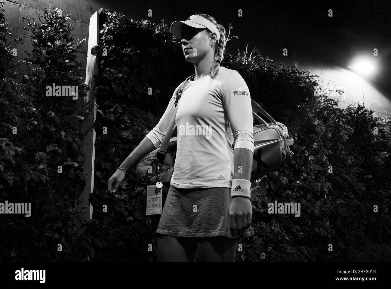 Angelique Kerber di Germania sul suo modo di corte per il suo quarto round in abbinamento al 2019 BNP Paribas Open WTA Premier obbligatorio torneo di tennis Foto Stock